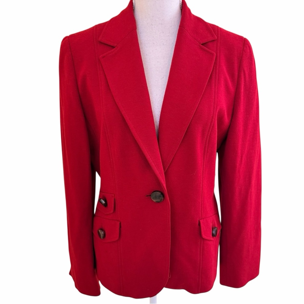 Talbots Red  Single Button Blazer 12